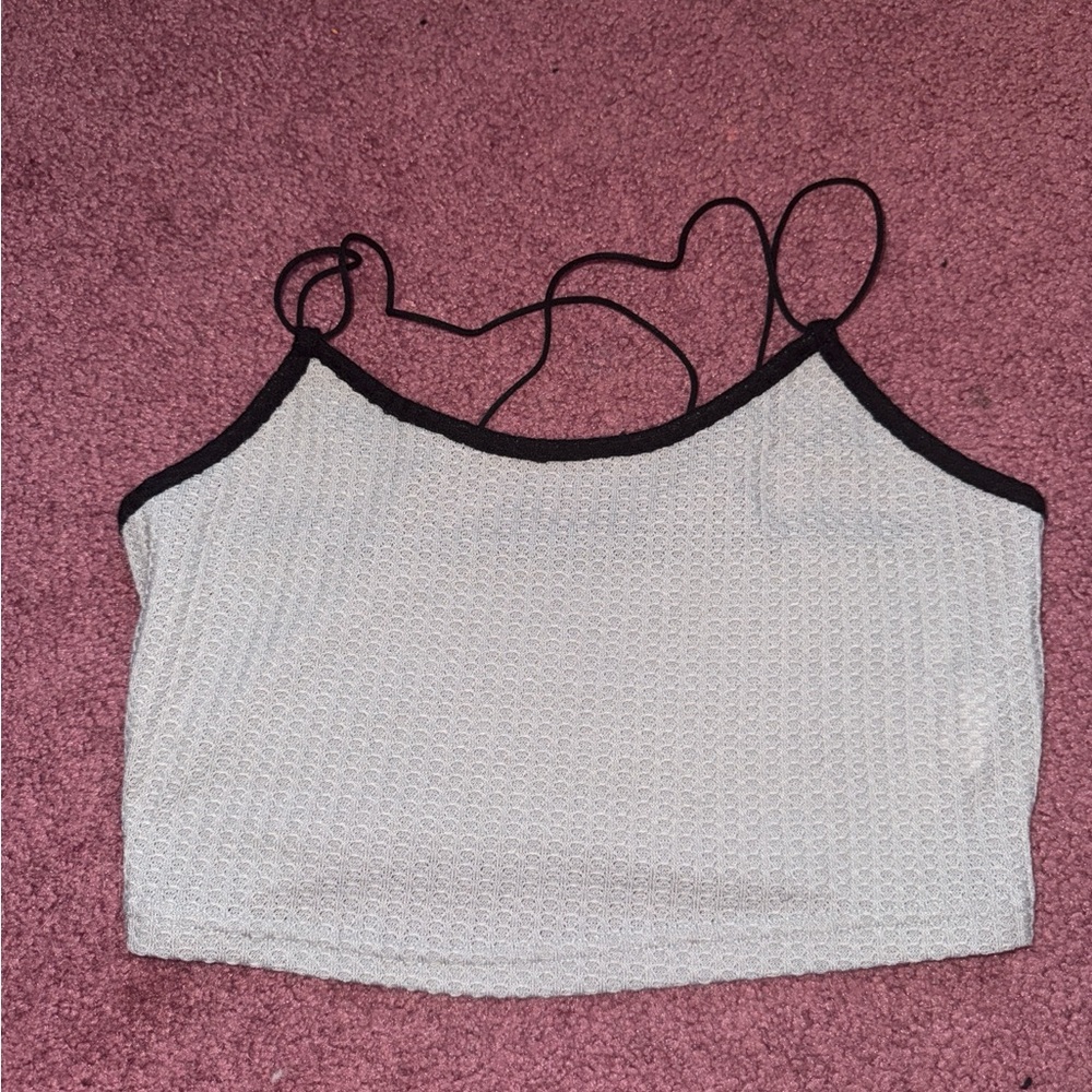 SHEIN White Fitted Sleeveless Crop Camisole